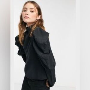 ASOS QED London puff sleeve blouse NWOT